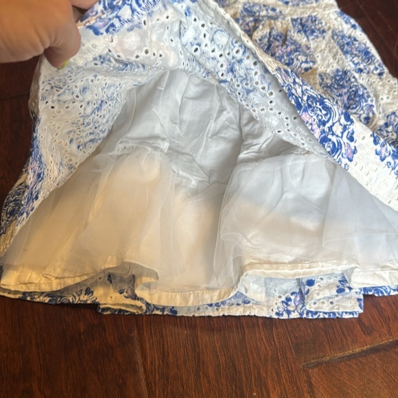 Janie and Jack Blue and White Floral Dress - Picture 7 of 9